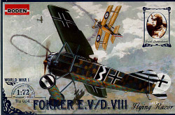 Roden 004 Fokker E.V / D.VIII 1:72 Aircraft Model Kit