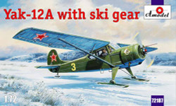 A-Model 72187 Yakovlev Yak-12A with ski gear 1:72 Aircraft Model Kit
