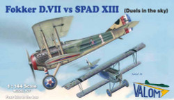 Valom 14419 Fokker D.VII vs. Spad XIII Duels in the sky 1:144 Aircraft Model Kit