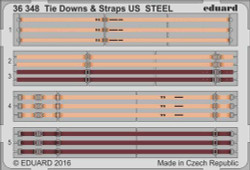 Eduard 36348 1:35 Etched Detailing Set Tie Downs & Straps U.S. STEEL