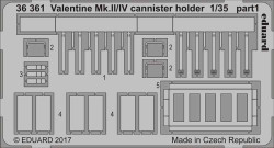 Eduard 36361 1:35 Etched Detailing Set for Tamiya Kits Valentine Mk.II/IV cannis