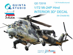 Quinta Studio 72018 Mil Mi-24P 1:72 3D Printed Decal