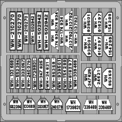 Eduard TP503 1:35 Etched Detailing Set German WWII Licence Plates PRE-PAINTED IN