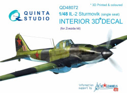 Quinta Studio 48072 Ilyushin Il-2 Single seat  1:48 3D Printed Decal