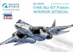 Quinta Studio 48082 Sukhoi Su-57 Frazor (Felon)  1:48 3D Printed Decal