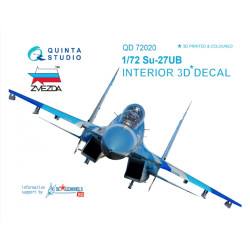 Quinta Studio 72020 Sukhoi Su-27UB  1:72 3D Printed Decal