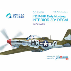 Quinta Studio 32005 North-American P-51D Mustang (Early)  1:32 3D Printed Decal
