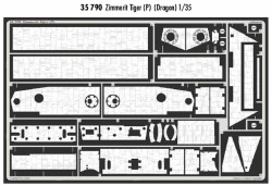 Eduard 35790 1:35 Etched Detailing Set for Dragon Kits Zimmerit Pz.Kpfw.VI Tiger