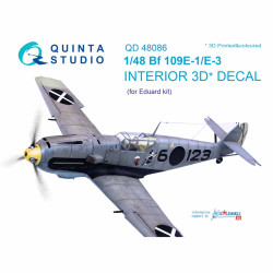 Quinta Studio 48086 Messerschmitt Bf-109E-1/E-3  1:48 3D Printed Decal