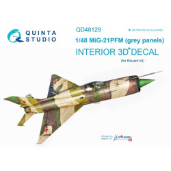 Quinta Studio 48129 Mikoyan MiG-21PFM (grey color panels)  1:48 3D Printed Decal