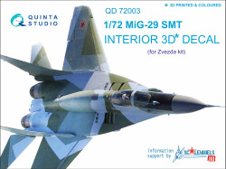 Quinta Studio 72003 Mikoyan MiG-29SMT  1:72 3D Printed Decal