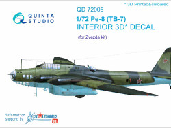 Quinta Studio 72005 Petlyakov Pe-8 [Tupolev TB-7]  1:72 3D Printed Decal