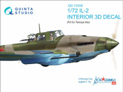 Quinta Studio 72008 Ilyushin IL-2 Sturmovik  1:72 3D Printed Decal