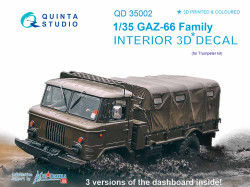 Quinta Studio 35002 GAZ-66 Family  1:35 3D Printed Decal
