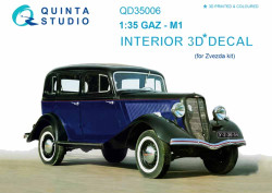 Quinta Studio 35006 GAZ M1 Soviet Car  1:35 3D Printed Decal