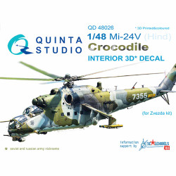 Quinta Studio 48026 Mil Mi-24V  1:48 3D Printed Decal