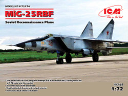ICM 72174 Mikoyan MiG-25RBF Soviet Reconnaissance Plane 1:72 Aircraft Model Kit