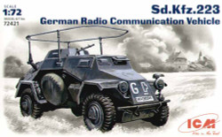 ICM 72421 German Sd.Kfz.223 Radio Coms Vehicle 1:72 Military Vehicle Model Kit
