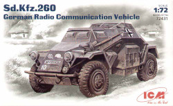 ICM 72431 German Sd.Kfz.260 Radio Coms Vehicle 1:72 Military Vehicle Model Kit