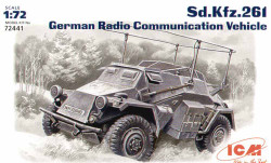 ICM 72441 German Sd.Kfz.261 Radio Coms Vehicle 1:72 Military Vehicle Model Kit