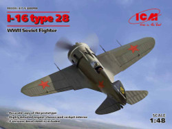 ICM 48098 Polikarpov I-16 type 28 WWII Soviet Fighter 1:48 Aircraft Model Kit