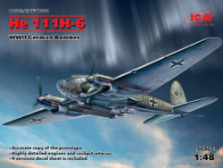 ICM 48262 Heinkel He-111H-6 WWII German Bomber  1:48 Aircraft Model Kit