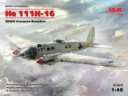 ICM 48263 Heinkel He-111H-16 WWII German Bomber 1:48 Aircraft Model Kit
