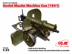 ICM 35676 Soviet Maxim Machine Gun 194 1:35 Model Kit Figure