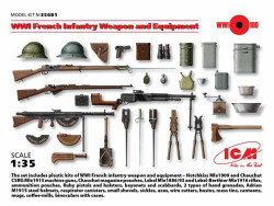 ICM 35681 WWI French Infantry Weapons and Equipment 1:35 Figure Model Kit