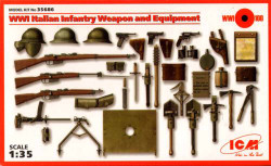 ICM 35686 WWI Italian Infantry Weapon and Equipment 1:35 Figure Model Kit