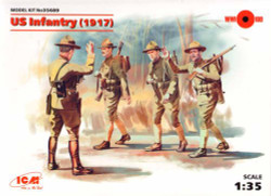 ICM 35689 U.S. Infantry (1917) (4 figures) 1:35 Model Kit Figure