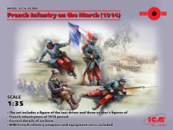 ICM 35705 French Infantry on the March 1914 4 figures 1:35 Figure Model Kit