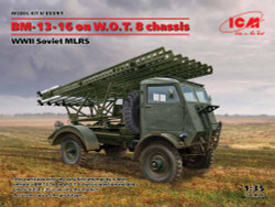 ICM 35591 BM-13-16 on W.O.T. 8 chassis, WWII Soviet MLRS 1:35 Figure Model Kit