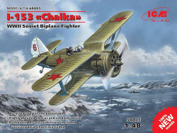 ICM 48095 Polikarpov I-153 WWII Soviet Biplane Fighter 1:48 Aircraft Model Kit