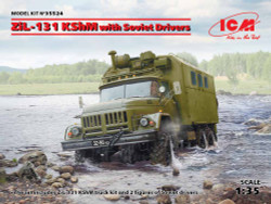 ICM 35524 Soviet ZiL-131 KShM with Soviet Drivers 1:35 Military Vehicle Model Kit
