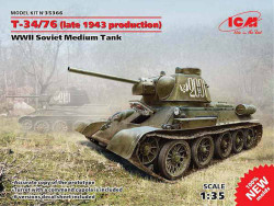 ICM 35366 Soviet T-34/76 (late 1943 production) 1:35 Military Vehicle Model Kit