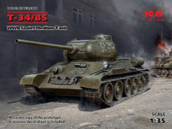 ICM 35367 Soviet –¢-34/85 WWII Soviet Medium Tank 1:35 Military Vehicle Model Kit