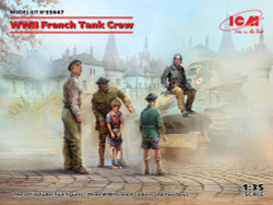 ICM 35647 WWII French Tank Crew (4 figures) 1:35 Model Kit Figure