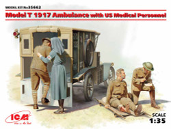 ICM 35662 Model T 1917 Ambulance Medical Crew 1:35 Military Vehicle Model Kit