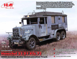 ICM 35467 Henschel 33 D1 Kfz.72 WWII German Truck 1:35 Military Vehicle Model Kit