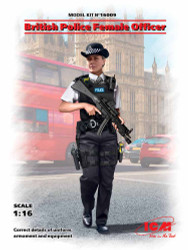 ICM 16009 British Police Female Officer 1:16 Figure Model Kit