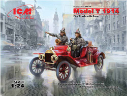 ICM 24017 Model T 1914 Fire Truck with Crew 1:24 Car Model Kit