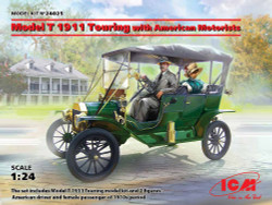 ICM 24025 Model T 1911 Touring with American Motorists 1:24 Car Model Kit