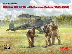 ICM 32034 Bucker Bu-131D with German Cadets 1:32 Aircraft Model Kit