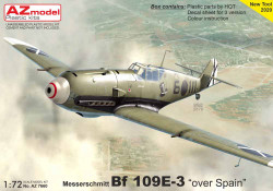 AZ Model 7660 Messerschmitt Bf-109E-3 'Over Spain' 1:72 Plastic Model Kit
