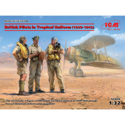 ICM 32106 British Pilots in Tropical Uniform 1:32 Figure Model Kit