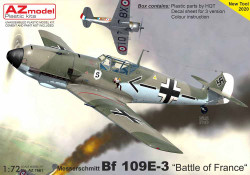 AZ Model 7661 Messerschmitt Bf-109E-3 'Battle of France' 1:72 Plastic Model Kit