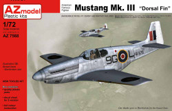 AZ Model 7568 North-American Mustang Mk.III 1:72 Plastic Model Aircraft Kit