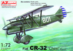 AZ Model 7612 Fiat CR-32bis 'Chirri' Export decals 1:72 Plastic Model Aircraft Kit
