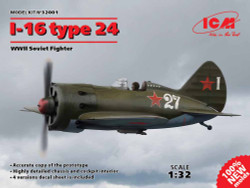 ICM 32001 Polikarpov I-16 type 24 WWII Soviet Fighter 1:32 Aircraft Model Kit